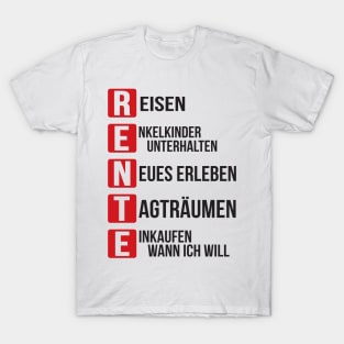 Rente Kreuzworträtsel (black) T-Shirt